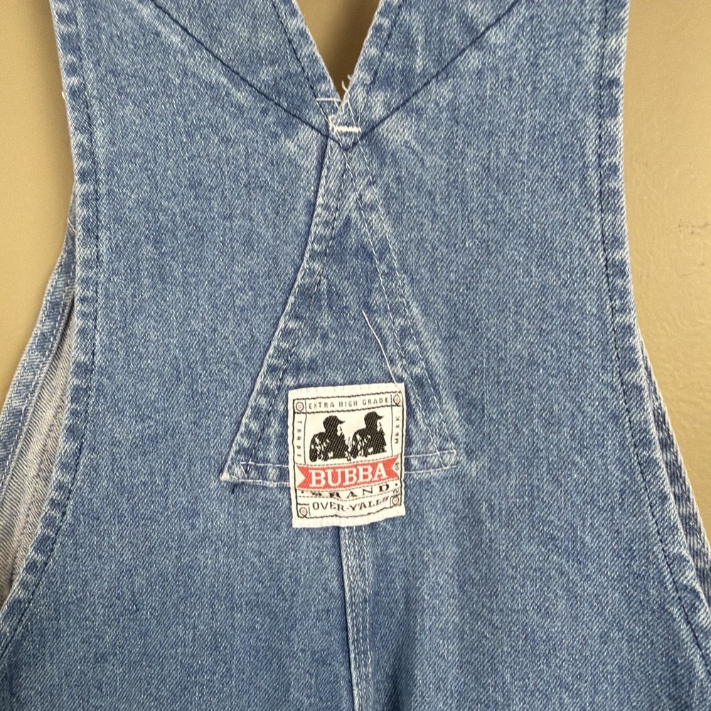Vintage Bubba Denim Womens Small (28-32) Blue Jean Overall Shorts Bib Overalls - Picture 6 of 15